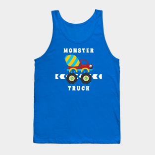 Vector illustration of monster truck with cartoon style Tank Top